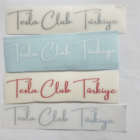 Tesla Club Türkiye STİCKER SINIRLI ÜRETİM