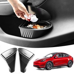 Model Y Ön Kapılar için Çöp Kutusu, 2 Adet Set MAT SİYAH