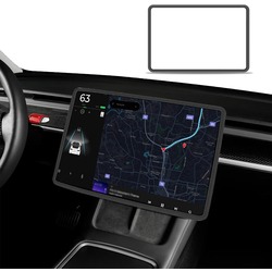 Tesla Model Y Ön Ekran Koruyucu Çerçevesi Silikon SİYAH