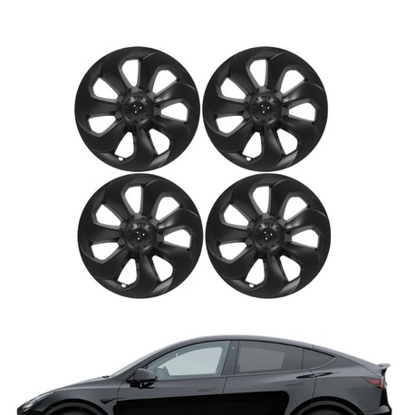 Model Y LARGE BLADE Jant Kapağı Seti 19 İnç, Mat Siyah Renk