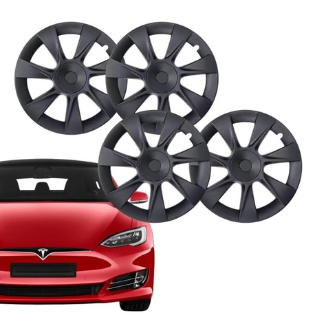 Tesla Model Y ARCEO Jant Kapağı Seti 19 İnç, Mat Siyah Renk (4 Adet Set Olarak Satılmaktadır.)