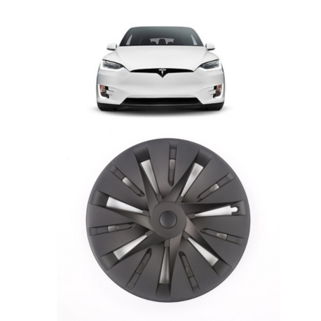 Tesla Model Y WINDMILL Jant Kapağı Seti 19 İnç, Mat Siyah Renk 4 ADET