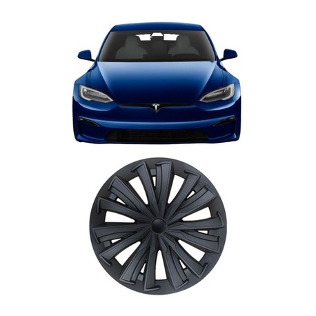 Tesla Model Y AIRY Jant Kapağı Seti 19 İnç, Mat Siyah Renk (4 Adet Set Olarak Satılmaktadır.)