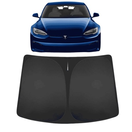 Tesla Model Y UV Korumalı Ön Cam İçin Güneşlik Perdesi, Siyah Renk