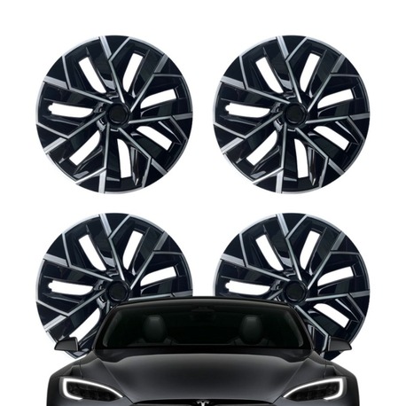 Tesla Model Y ENERGY Jant Kapağı Seti 19 İnç, Mat Siyah Renk 4 ADET SET