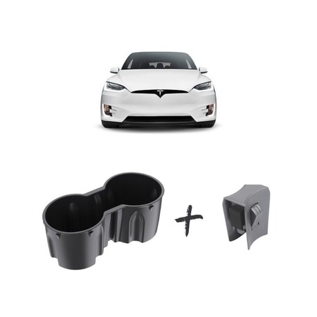 Tesla Model Y / Model 3 Orta Konsol Bardak Tutucu ve Orta Klips Seti, SİYAH