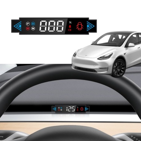 Tesla Model Y/Model 3 Çoklu Fonksiyonu Gösteren Havalandırmaya Takılan Ekran Göstergesi,SİYAH