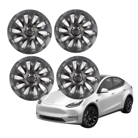 Model Y CYCLONE Jant Kapağı Seti 20 İnç, Mat Siyah Renk (4 Adet Set Olarak Satılmaktadır.)