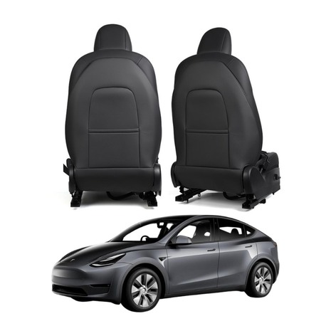 Tesla Model Y / Model 3 Ön Koltuk Arkası Koruyucu Kaplama Sağ ve Sol, 2 Adet Set Siyah Renk