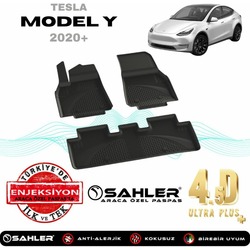 TESLA Model Y 2020+ SAHLER 4.5D HAVUZLU PASPAS+BAGAJ HAVUZU
