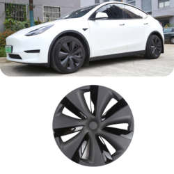 Tesla Model Y NOVA Jant Kapağı Seti 19 İnç, Mat ve Piyano Parlak Siyah İki Renkli 4 ADET
