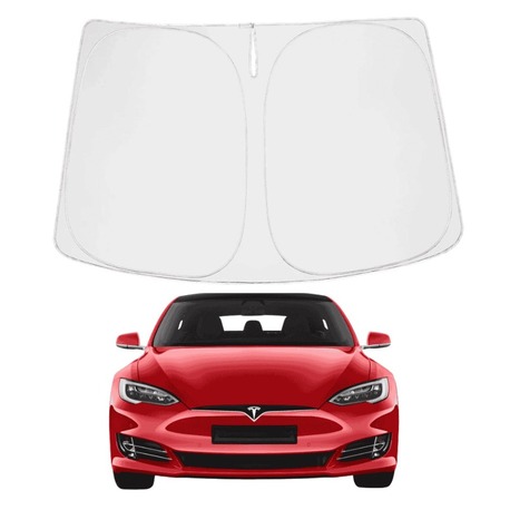 Tesla Model Y UV Korumalı Arka Cam İçin Güneşlik Perdesi, Gri Siyah Renk