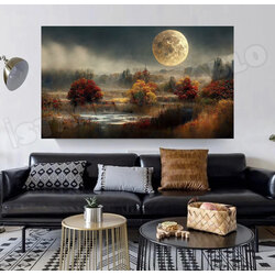 Manzara Dekoratif Kanvas Tablo 60x120 cm