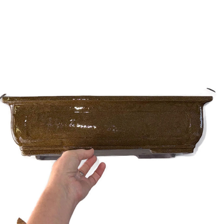 Büyük Stoneware Sırlı Seramik Saksısı 40 cm