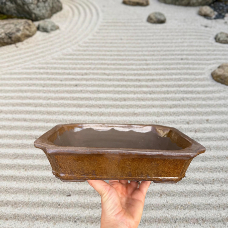 Stoneware Sırlı Bonsai Saksısı 28 cm