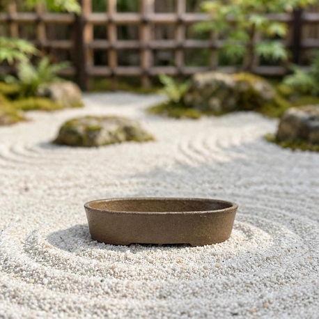 Stoneware Sırlı Seramik Bonsai Saksısı 16 cm