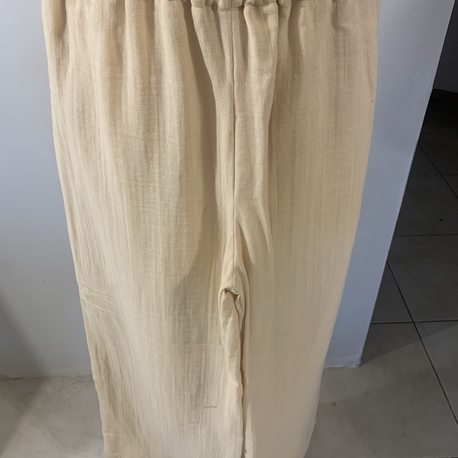 Bej Müslin Pantalon