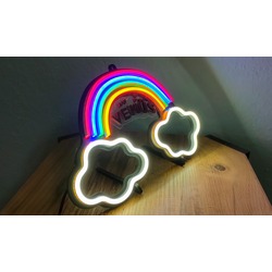 İsimli Gökkuşağı Neon Led / Gece Lambası / Rainbow Dekoratif Lamba / Işıklı Bulut / Ambians