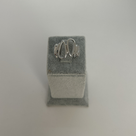 Vip oval ayarlamalı silver yüzük 
