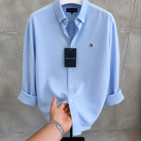 Tommy Hilfiger  Premium Gömlek Bebe Mavisi