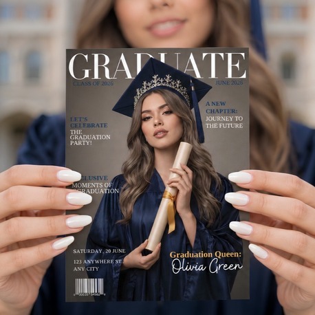 Magazine Style Mezuniyet Davetiyesi