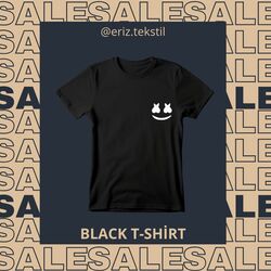 gülen yüz baskılı t-shirt 