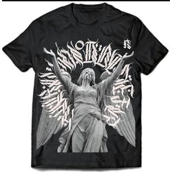 Edizen Statue baskılı t-shirt 