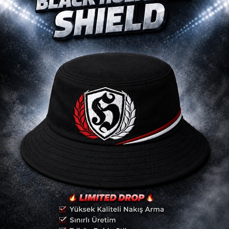 Kırmızı Beyaz- Holar Holigans Shield Series Bucket Hat (Balıkçı Şapka) 