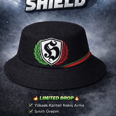 Kırmızı Yeşil - Holar Holigans Shield Series Bucket Hat (Balıkçı Şapka) 