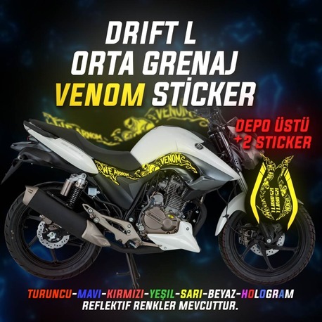 DRIFT L ORTA GRENAJ VENOM STİCKER