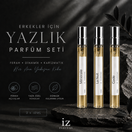 3 x 10ml Yazlık Erkek Parfüm Seti