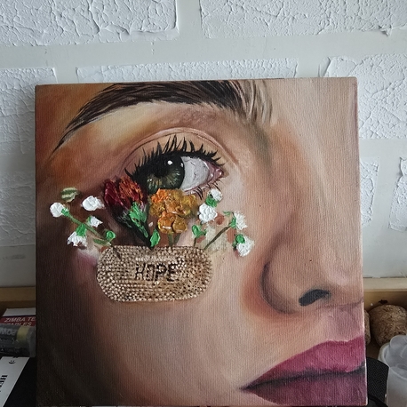 ✨ Umut — 30×30 | Orijinal Yağlı Boya Tablo