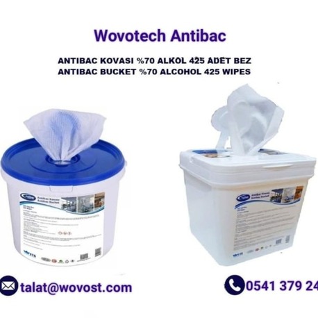 Wovotech - Antibac Alkol Bazlı El Temizleme Bezi-425 adt