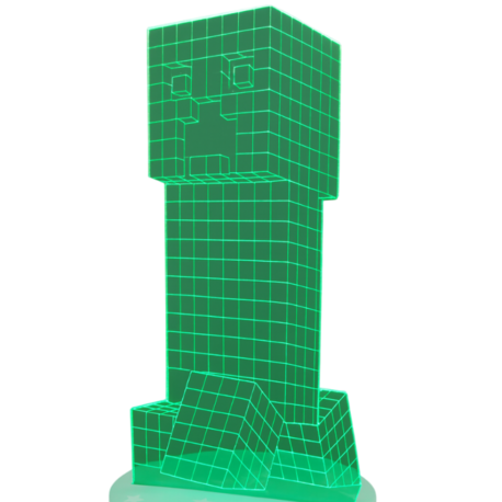 Minecraft Creeper Temalı 3D Gece Lambası