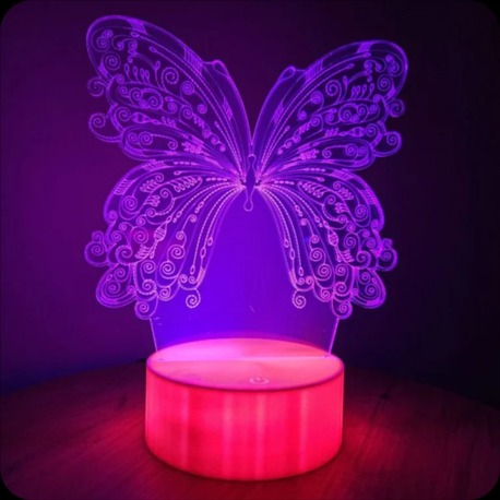 Kelebek Gece Lambası – JetJest 3D İllüzyon RGB LED