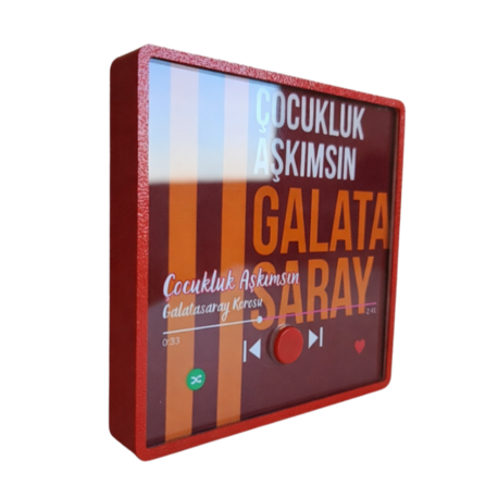 JetJest GS Taraftar Temalı Kişiye Özel Müzikli Magnet