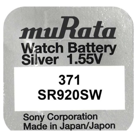 1 adet muRata SR920SW 371 pil 1.55 Volt gümüş oksit civasız cell batteries battery jetnetcomtr