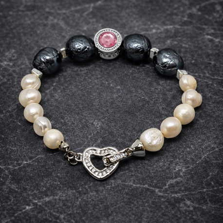 Midnight Heart İnci Bileklik