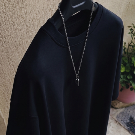 2026 Black Siyah Ağır Oversize Tişört