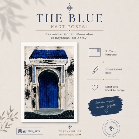"Blue door" kartpostal