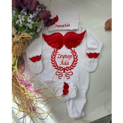 Jochoberry Baby İsme Özel Yenidoğan 3'lü Set