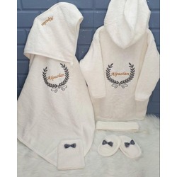 Jochoberry Baby İsme Özel 5'li Bornoz Seti