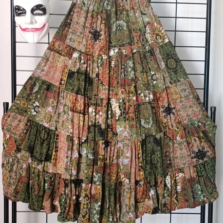 huzur patchwork desen Viskon etek 