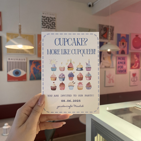 Cupcake card (özelleştirilebilir.) 10 Adet