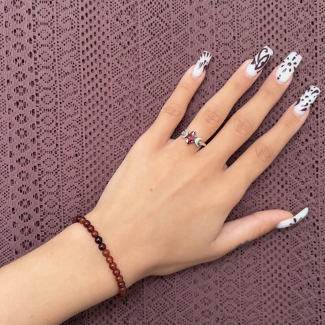 Lal (Garnet) 4 mm Bileklik