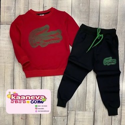 Enjeksiyon baskı Lacoste takım kırmızı