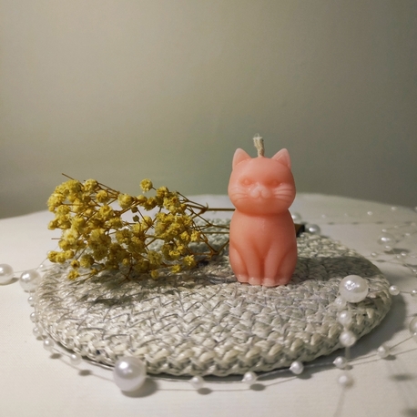 Minicik kedi şeklinde mum 