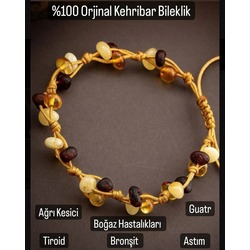 Kehribar Bileklik Natürel Kesim 