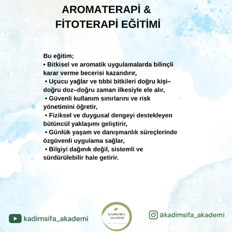 AROMATERAPİ & FİTOTERAPİ EĞİTİMİ
