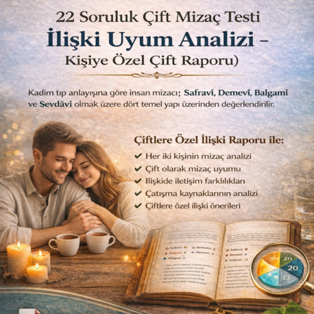 Profesyonel Çift Mizaç & İlişki Uyum Analizi – Kişiye Özel Detaylı Rapor